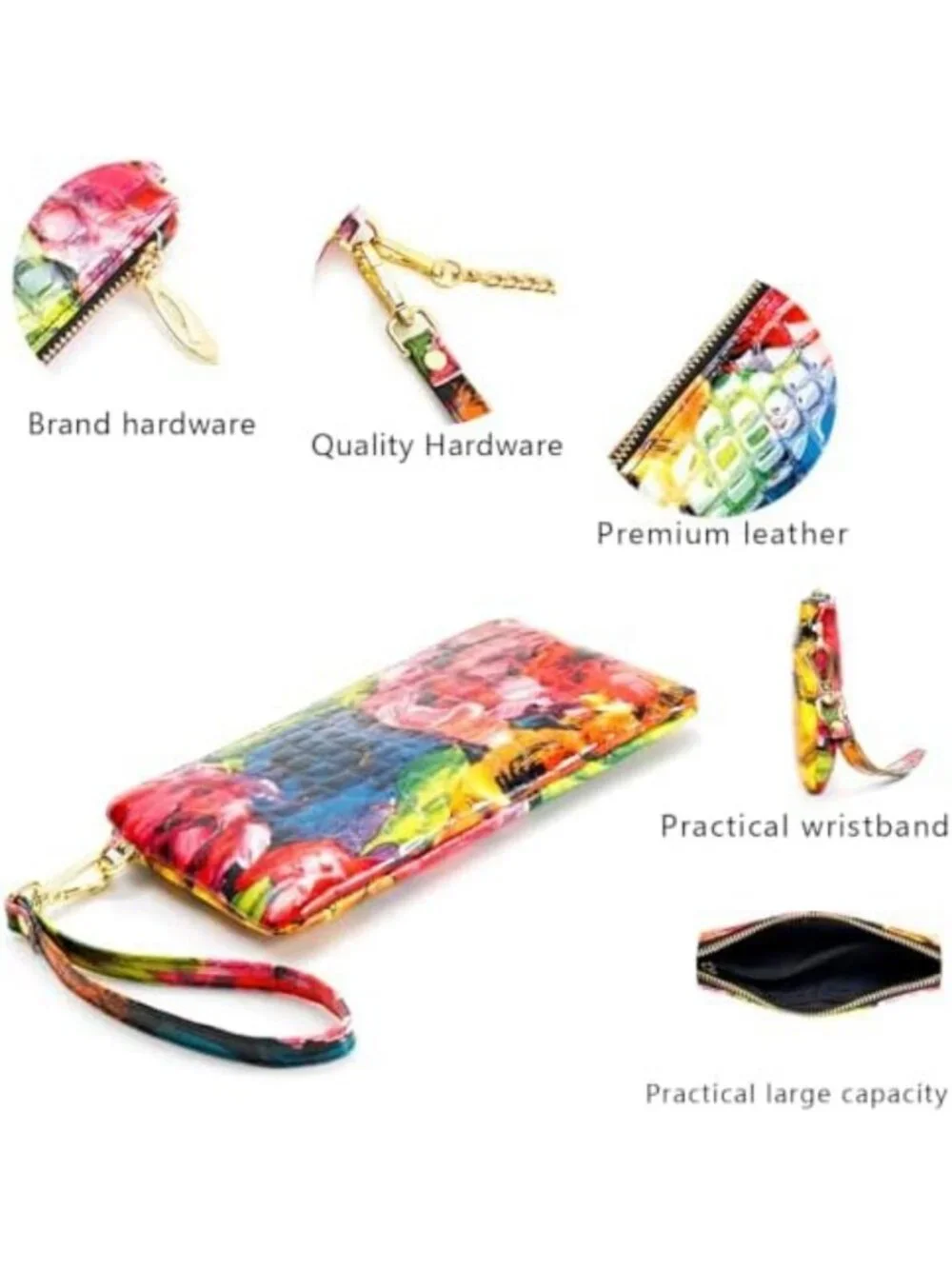 Stylish Genuine Leather Crossbody Wallet Clutch Purse for Women - Versatile